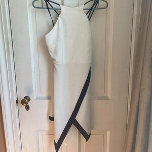 Love Culture Asymmetrical Black and White Cocktail Dress, Size Small